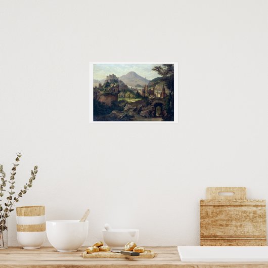 Salzburg met Hohensalzburg Fortress Poster (Keuken)