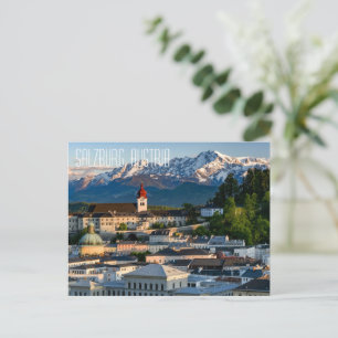Salzburg, Oostenrijk Achtergrond Briefkaart