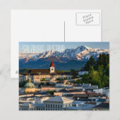 Salzburg, Oostenrijk Achtergrond Briefkaart (Voorkant / Achterkant)