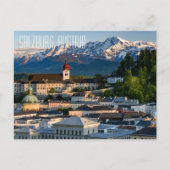 Salzburg, Oostenrijk Achtergrond Briefkaart (Voorkant)
