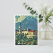 Salzburg Oostenrijk Artistieke Reisillustratie Briefkaart (Staand voorkant)