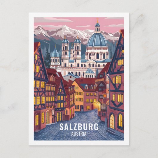 Salzburg Oostenrijk Beroemde Reisplaats Briefkaart (Voorkant)
