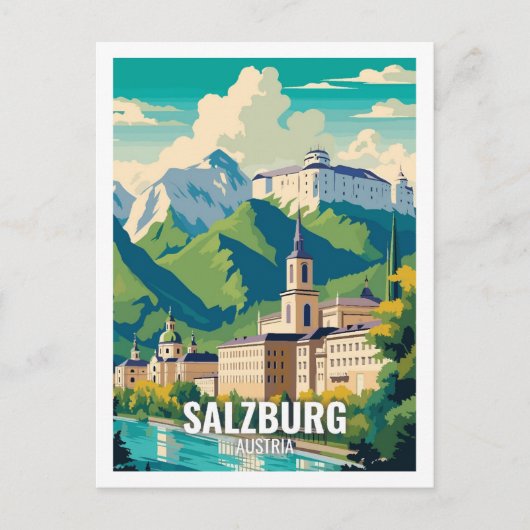 Salzburg Oostenrijk Beroemde reisplekken Briefkaart (Voorkant)