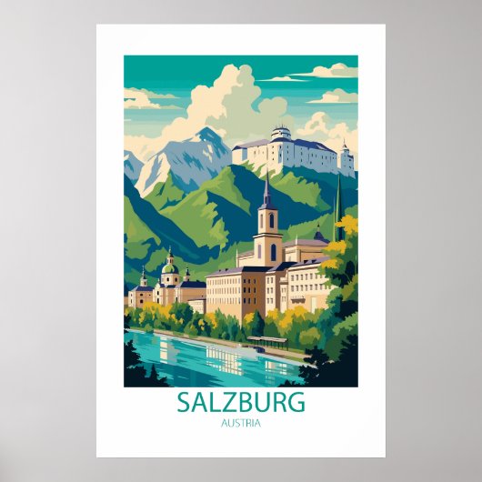 Salzburg Oostenrijk Beroemde reisplekken Poster (Voorkant)