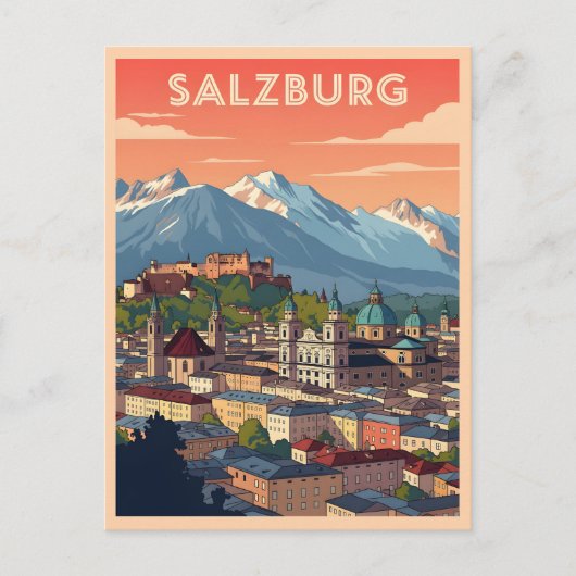  Salzburg Oostenrijk Briefkaart (Voorkant)