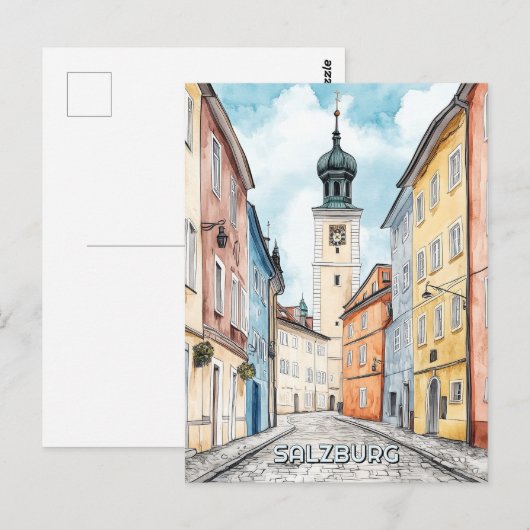 Salzburg Oostenrijk Briefkaart (Voorkant / Achterkant)