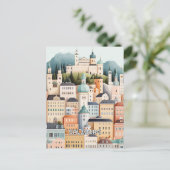 Salzburg Oostenrijk Briefkaart (Staand voorkant)