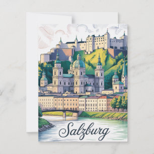 Salzburg Oostenrijk Briefkaart
