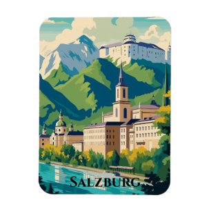 Salzburg Oostenrijk Briefkaart Reismagneet Magneet
