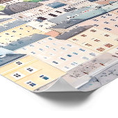 Salzburg Oostenrijk Gouache Schilderillustratie Re Poster (Hoek)