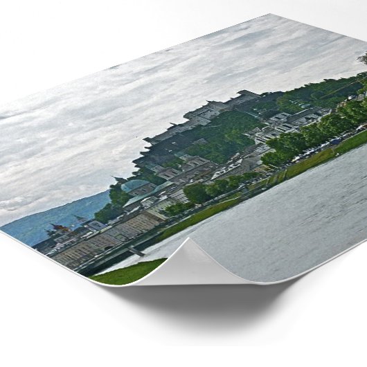 Salzburg, Oostenrijk, Hohensalzburg Fortress Print (Hoek)