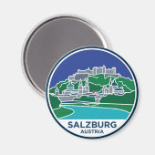 Salzburg Oostenrijk Magneet (Voorkant / Achterkant)