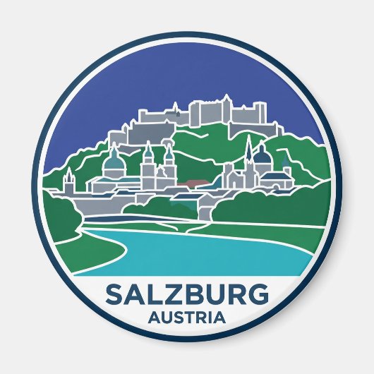 Salzburg Oostenrijk Magneet (Voorkant)