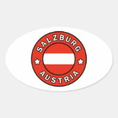 Salzburg Oostenrijk Ovale Sticker (Voorkant)