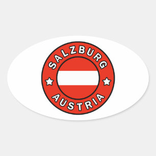 Salzburg Oostenrijk Ovale Sticker