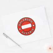 Salzburg Oostenrijk Ovale Sticker (Envelop)