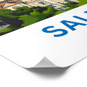 Salzburg Oostenrijk Reisprint Poster (Hoek)