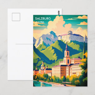 Salzburg Oostenrijk Reizen Briefkaart