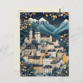 Salzburg Oostenrijk Reizen Briefkaart (Voorkant / Achterkant)