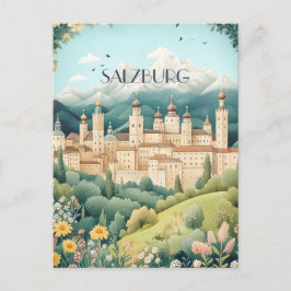 Salzburg Oostenrijk Reizen Briefkaart