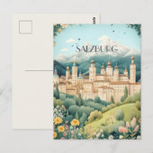 Salzburg Oostenrijk Reizen Briefkaart (Voorkant / Achterkant)
