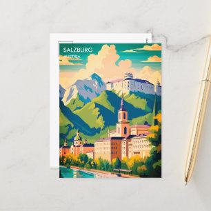 Salzburg Oostenrijk Reizen Feestdagenkaart