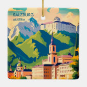 Salzburg Oostenrijk Reizen Keramisch Ornament (Achterkant)