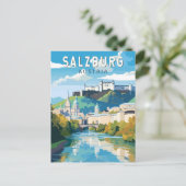 Salzburg Oostenrijk Reizen Kunst Vintage Briefkaart (Staand voorkant)
