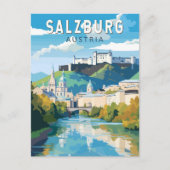 Salzburg Oostenrijk Reizen Kunst Vintage Briefkaart (Voorkant)