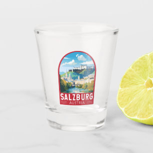 Salzburg Oostenrijk Reizen Kunst Vintage Shot Glas