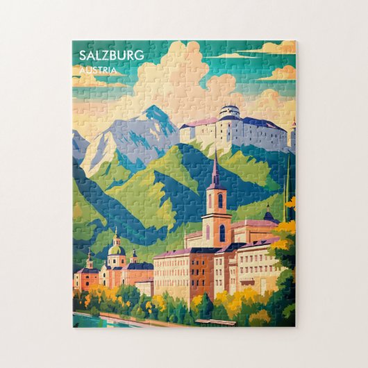 Salzburg Oostenrijk Reizen Legpuzzel (Verticaal)