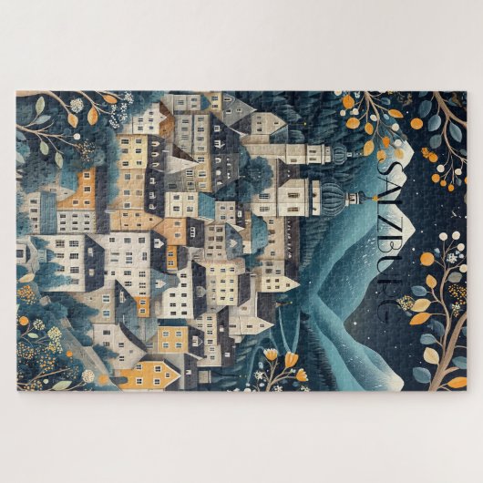Salzburg Oostenrijk Reizen Legpuzzel (Horizontaal)