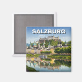 Salzburg Oostenrijk Reizen Magneet (Voorkant / Achterkant)