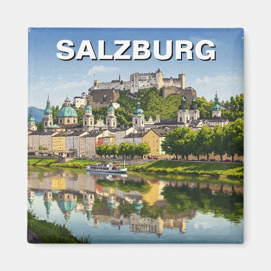 Salzburg Oostenrijk Reizen Magneet (Voorkant)