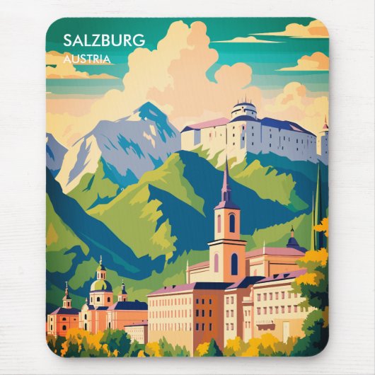 Salzburg Oostenrijk Reizen Muismat (Voorkant)