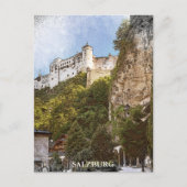 Salzburg Oostenrijk Reizen Panorama Uitzicht Briefkaart (Voorkant)