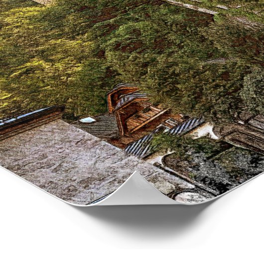  Salzburg Oostenrijk Reizen Panorama Uitzicht Poster (Hoek)