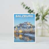 Salzburg Oostenrijk Reizen Winter Briefkaart (Staand voorkant)