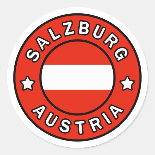 Salzburg Oostenrijk Ronde Sticker (Voorkant)
