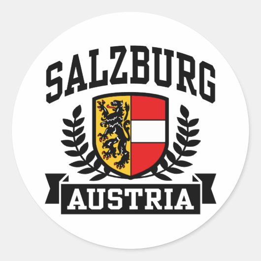 Salzburg Oostenrijk Ronde Sticker (Voorkant)