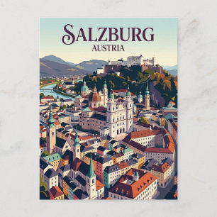 Salzburg Oude Stad (Altstadt) Oostenrijk Briefkaart