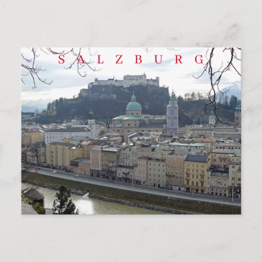 Salzburg panoramische zicht ansichtkaart briefkaart (Voorkant)