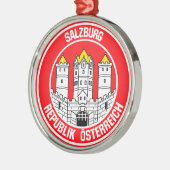 Salzburg Round Emblem Metalen Ornament (Links)