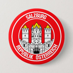 Salzburg Round Emblem Ronde Button 7,6 Cm