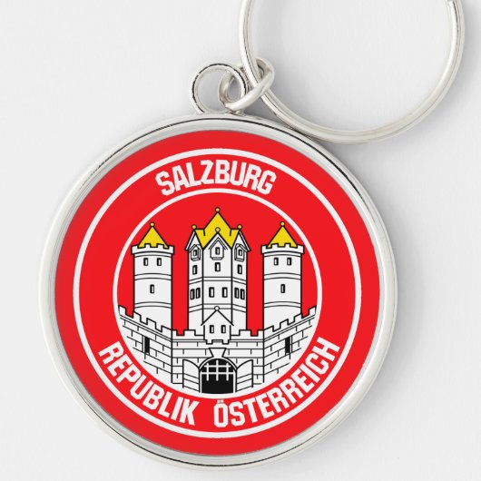 Salzburg Round Emblem Sleutelhanger (Voorkant)
