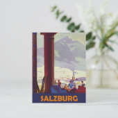 Salzburg, stadsrestaurant, Oostenrijk Briefkaart (Staand voorkant)