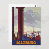 Salzburg, stadsrestaurant, Oostenrijk Briefkaart (Voorkant / Achterkant)