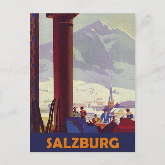 Salzburg, stadsrestaurant, Oostenrijk Briefkaart (Voorkant)