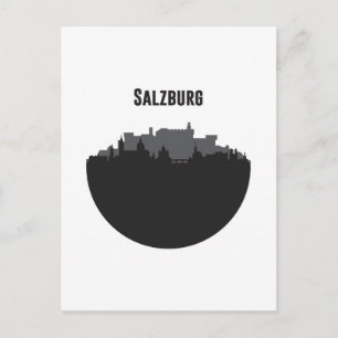 Salzburg Stadt Silhouette Briefkaart