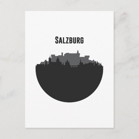 Salzburg Stadt Silhouette Briefkaart (Voorkant)